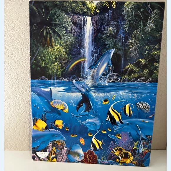 Christian Riese Lassen Dolphin Art Folder Lot – Set (2) – Vintage 90s Stationery - Picture 3 of 7